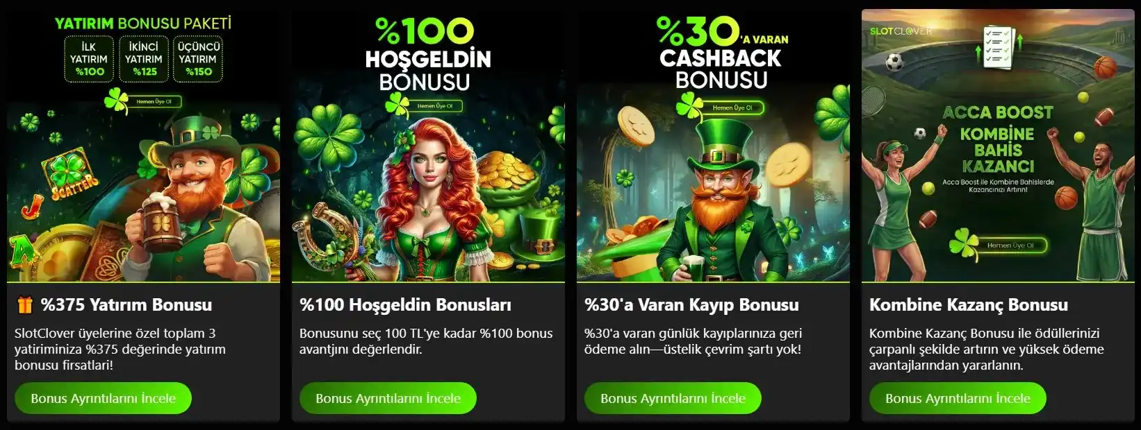 SlotClover Bonus ve Promosyon
