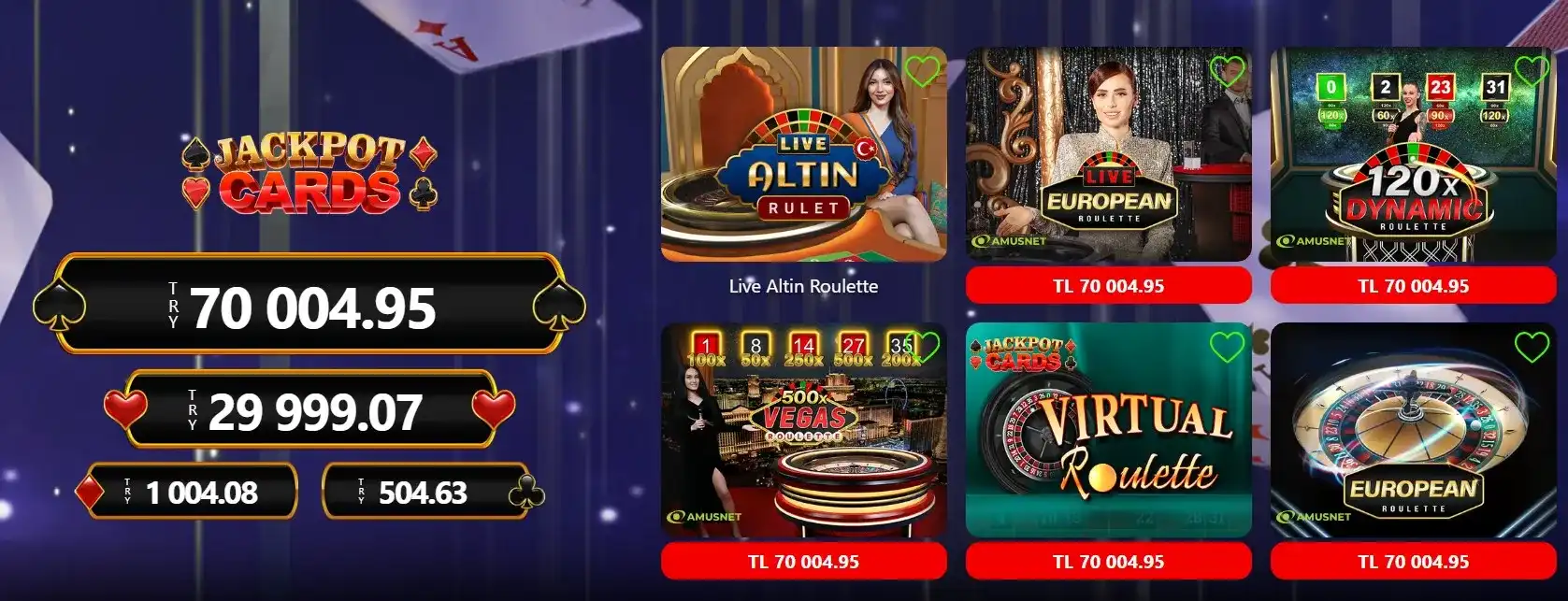 Live Casino Tables